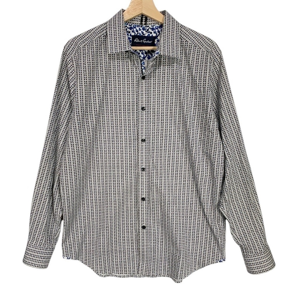 Robert Graham Tailored Fit Long Sleeve Button Down Shirt Size Large